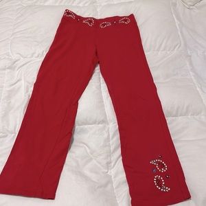 Vintage- Y2K Victoria’s Secret y2k red flare pants